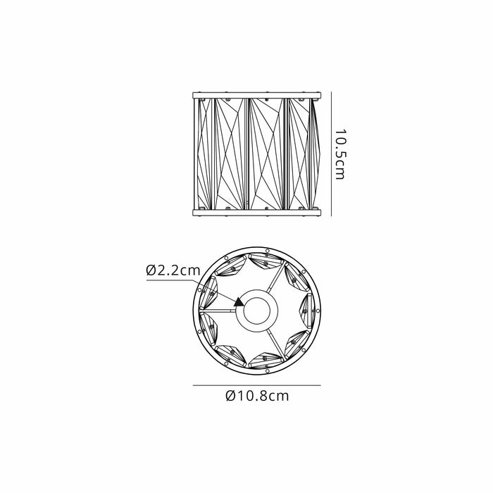 Nelson Lighting NL91839 Maedel Shade Polished Chrome