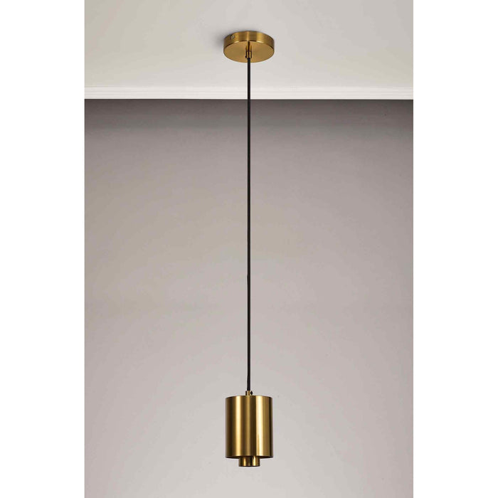 Nelson Lighting NL90309 Olivia 1 Light Pendant Ancient Brass