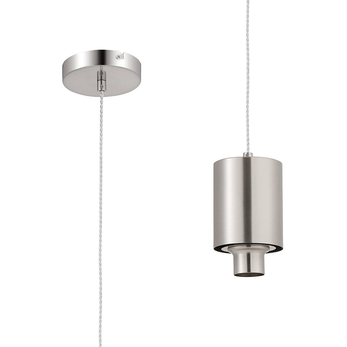 Nelson Lighting NL90319 Olivia 1 Light Pendant Satin Nickel