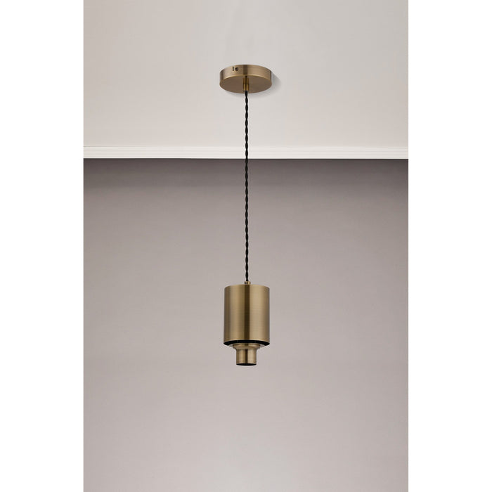 Nelson Lighting NL9032AB9 Olivia 1 Light Pendant Antique Brass