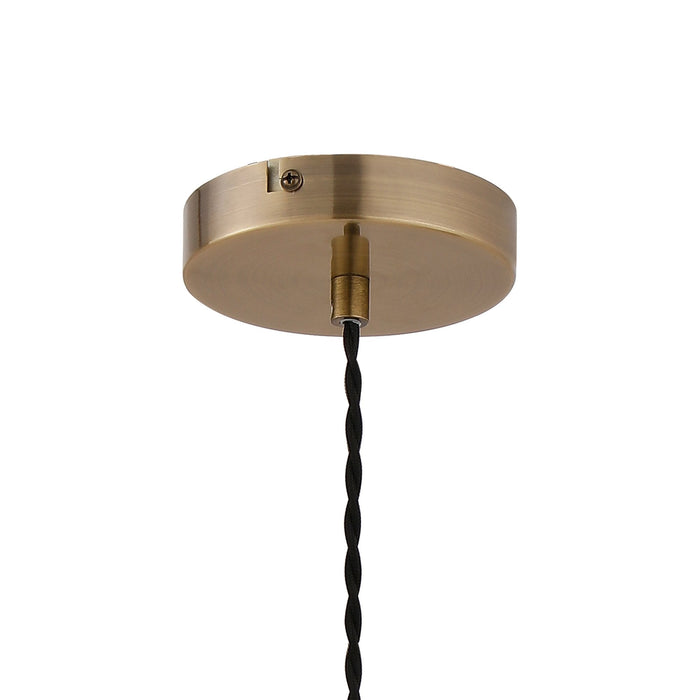 Nelson Lighting NL9032AB9 Olivia 1 Light Pendant Antique Brass