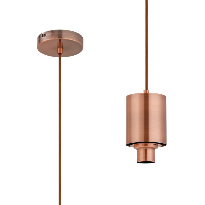 Nelson Lighting NL9032AC9 Olivia 1 Light Pendant Antique Copper