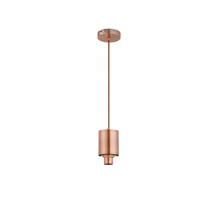 Nelson Lighting NLK10119 Olivia 1 Light Narrow Pendant Antique Copper Blue