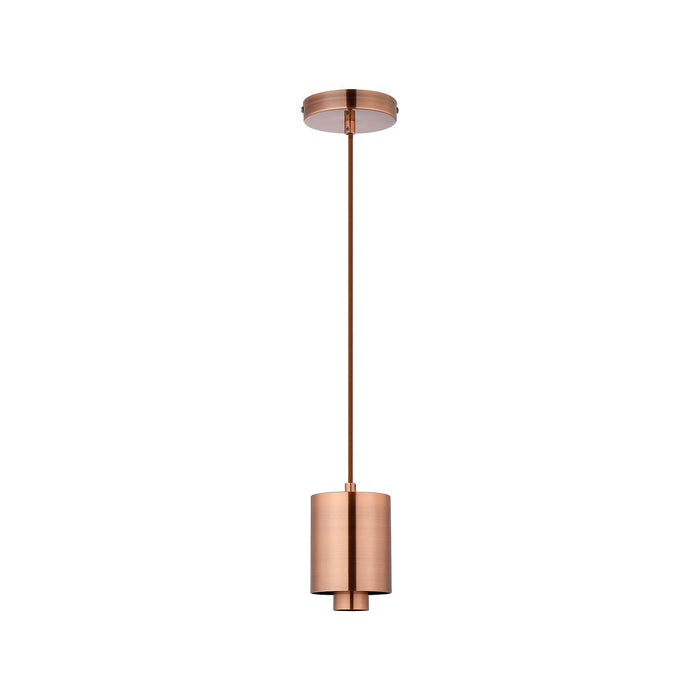 Nelson Lighting NLK10119 Olivia 1 Light Narrow Pendant Antique Copper Blue