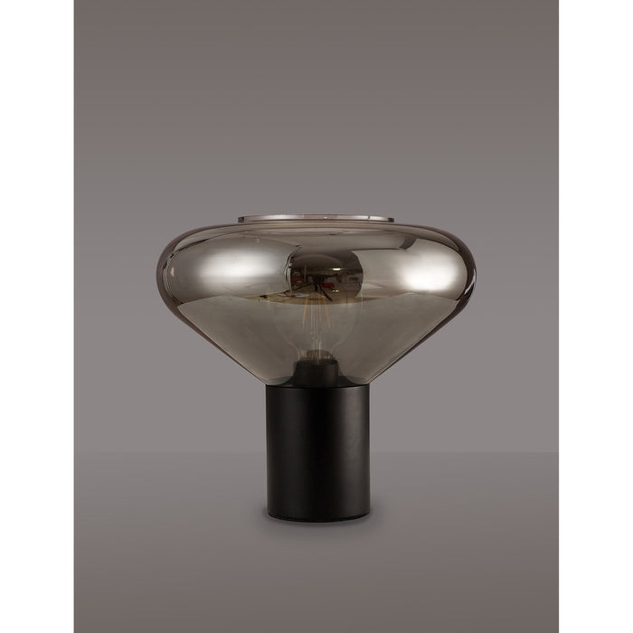 Nelson Lighting NLK11119 Olivia 1 Light Table Lamp Satin Black Smoke