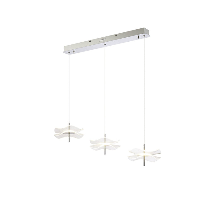 Nelson Lighting NL73389 Padwa 3 LED Linear Pendant Polished Chrome