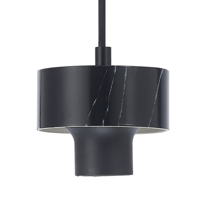 Nelson Lighting NL85559 Raibon Suspension Kit Black Marble / Black / Black Fabric