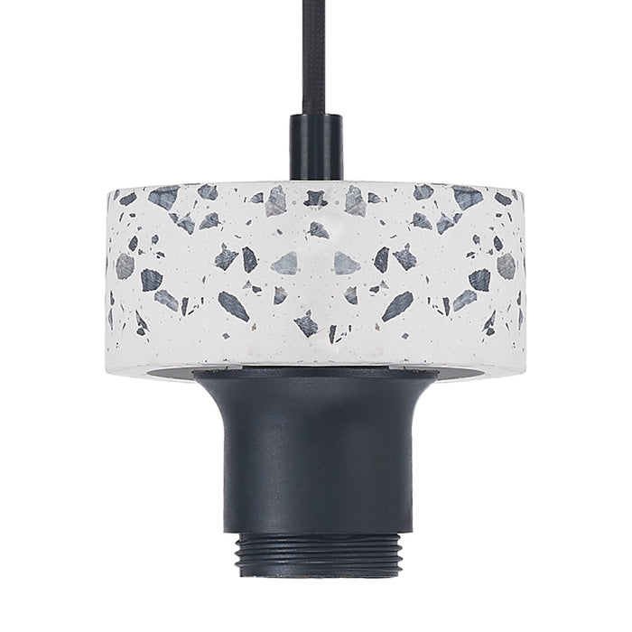 Nelson Lighting NL85569 Raibon Suspension Kit Terrazzo Marble / Black / Black Fabric