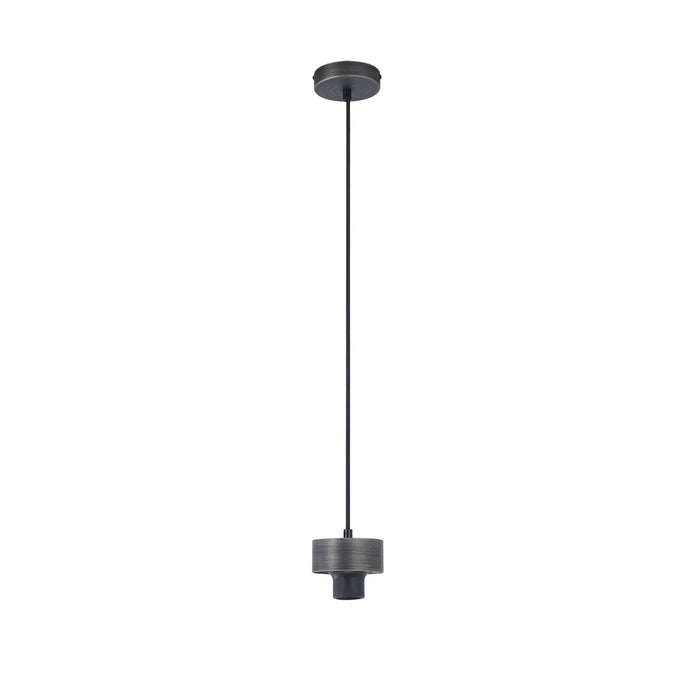 Nelson Lighting NL85599 Raibon Suspension Kit Aged Pewter / Black Fabric