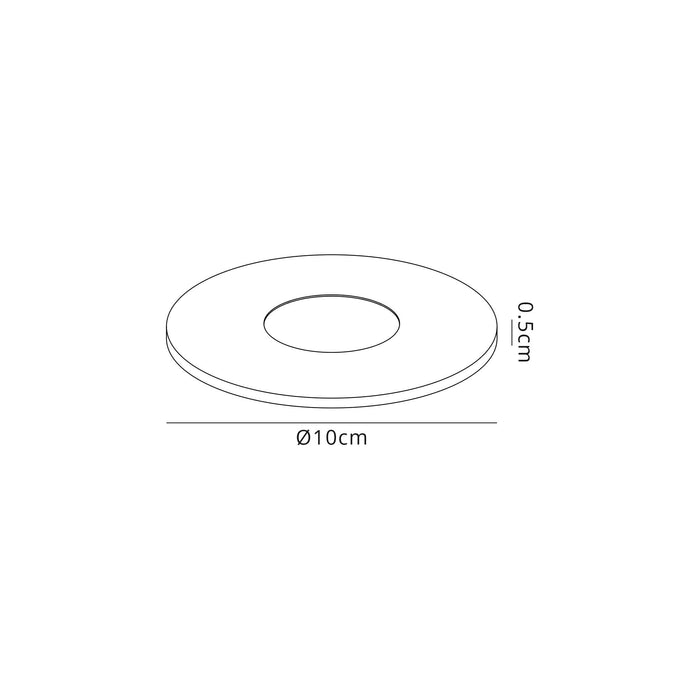 Nelson Lighting NL85629 Raibon Black Metal Ring Plate