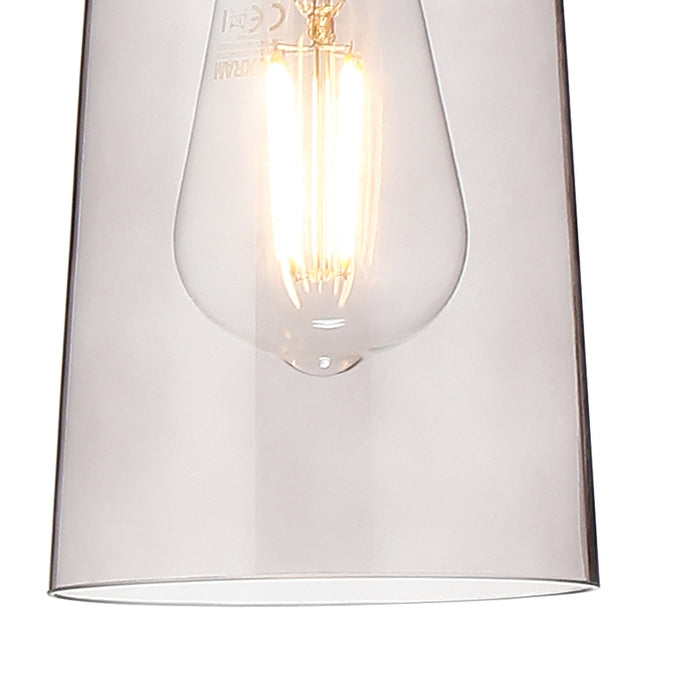 Nelson Lighting NLK15629 Raibon 1 Light Pendant Concrete Smoke