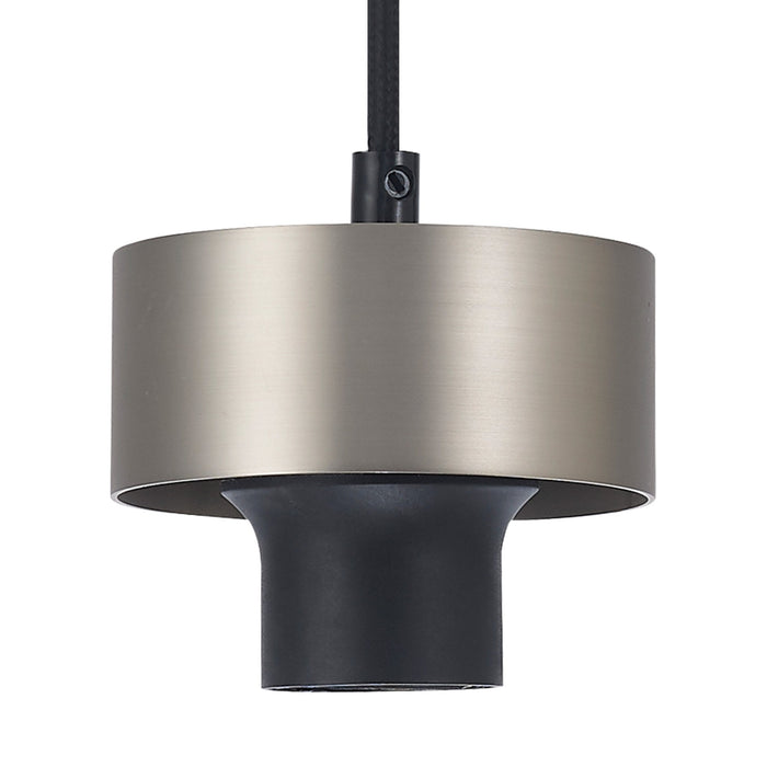 Nelson Lighting NLK15659 Raibon 1 Light Pendant Satin Nickel Clear