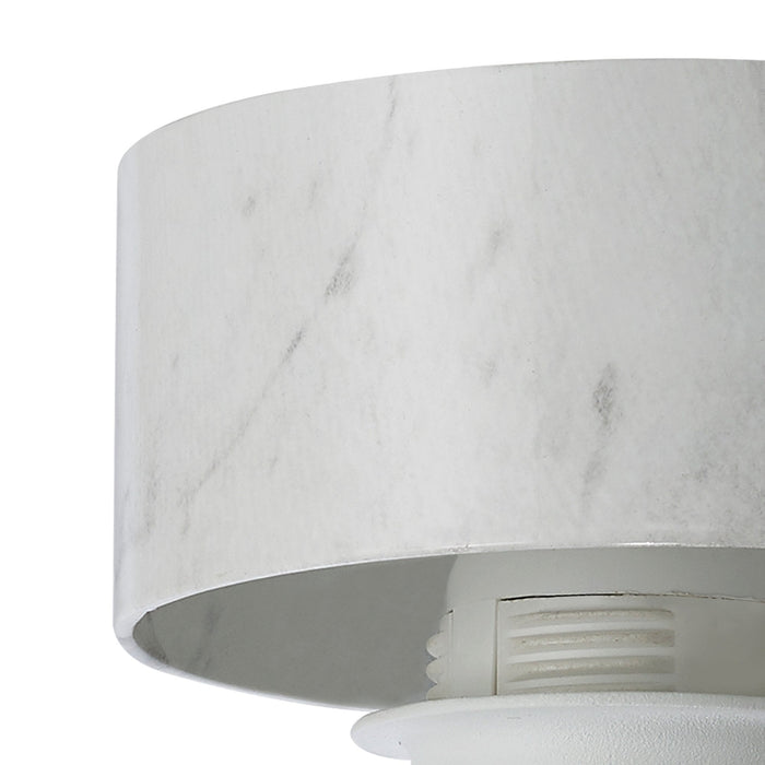 Nelson Lighting NLK15689 Raibon 1 Light Ceiling Light White Marble Clear