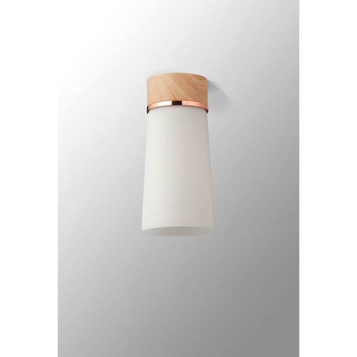 Nelson Lighting NLK15699 Raibon 1 Light Ceiling Light Teak Opal