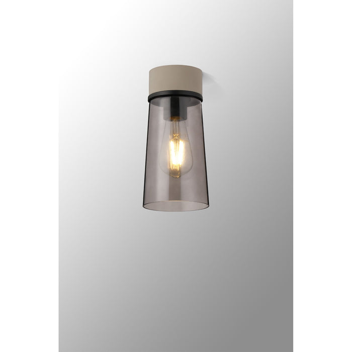 Nelson Lighting NLK15709 Raibon 1 Light Ceiling Light Concrete Smoke