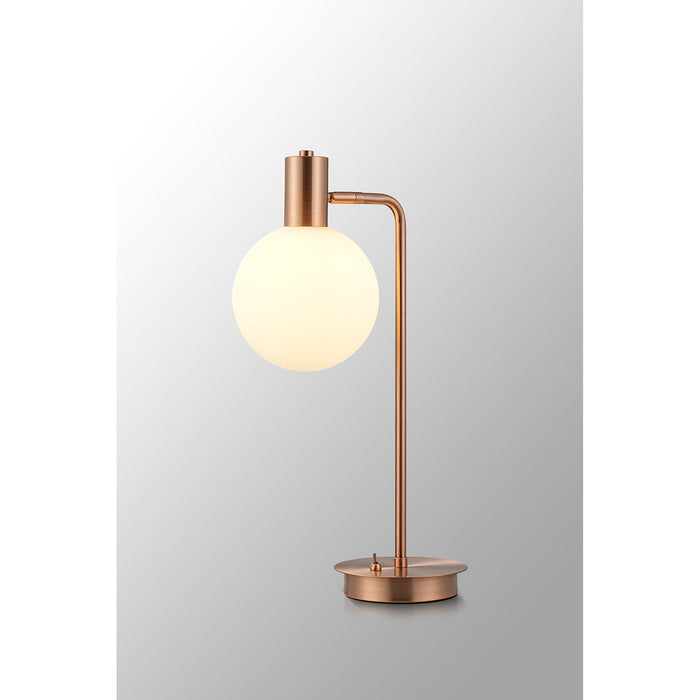 Nelson Lighting NL82799 Regent 1 Light Table Lamp Antique Copper