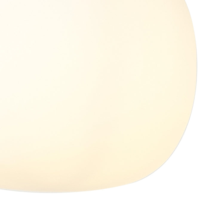 Nelson Lighting NL86489 Sabus Small Oval Ball Pendant 1 Light E27 Satin Gold Suspension With Frosted White Glass Globe