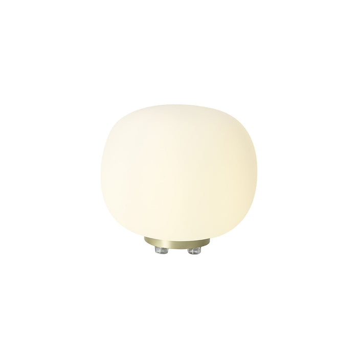 Nelson Lighting NL86529 Sabus 1 Light Table Lamp Satin Gold Frosted White