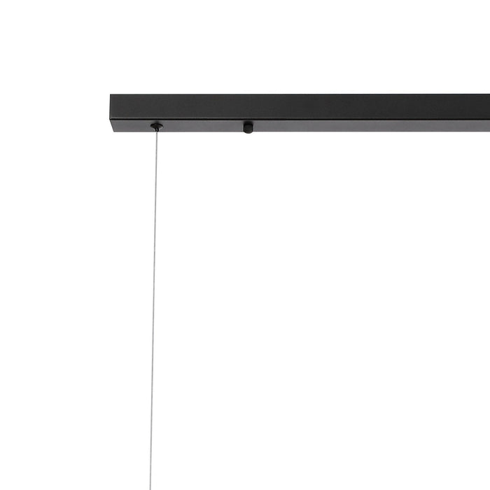 Nelson Lighting NL9040/SM9 Safady 9 Light Linear Pendant Satin Black Smoke Plated