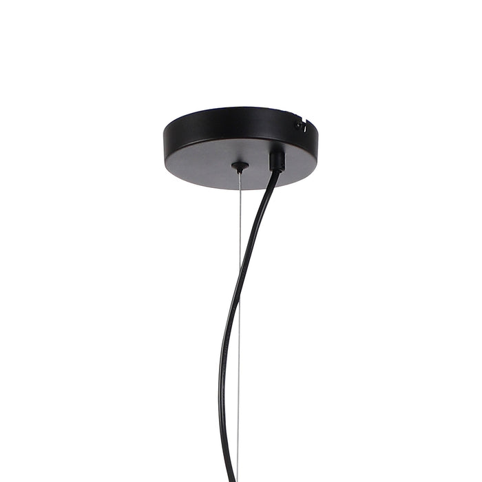 Nelson Lighting NL9042/OP9 Safady 5 Light Pendant Satin Black Opal