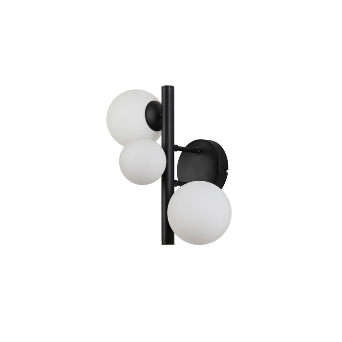 Nelson Lighting NL9045/OP9 Safady 3 Light Wall Light Satin Black Opal