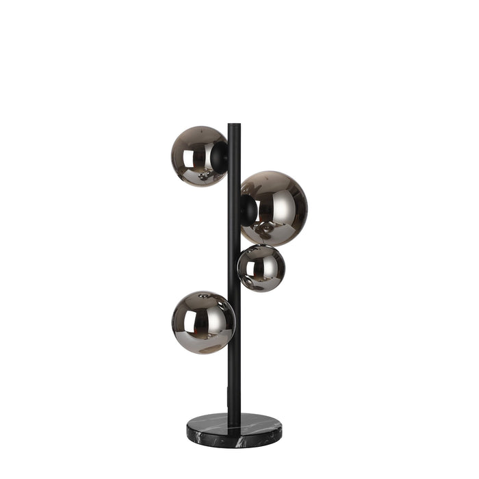 Nelson Lighting NL9047/CH9 Safady 4 Light Table Lamp Satin Black Chrome Plated