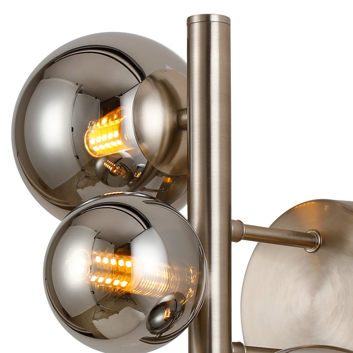 Nelson Lighting NL9063/CH9 Safady 3 Light Wall Light Satin Nickel Chrome Plated