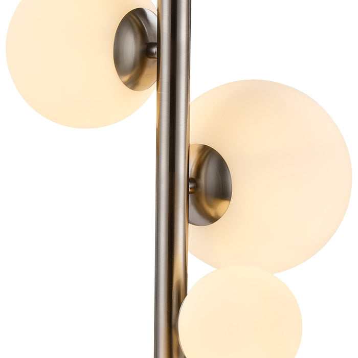 Nelson Lighting NL9065/OP9 Safady 4 Light Table Lamp Satin Nickel Opal