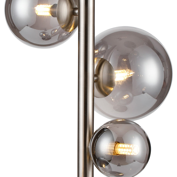 Nelson Lighting NL9065/SM9 Safady 4 Light Table Lamp Satin Nickel Smoke Plated