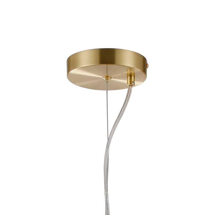 Nelson Lighting NL9321/CH9 Safady 5 Light Pendant Satin Gold Chrome Plated