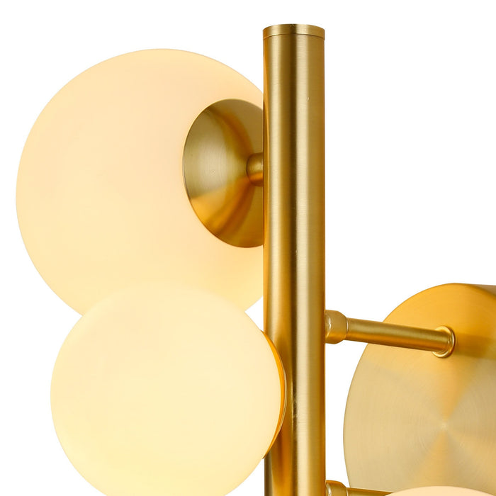 Nelson Lighting NL9324/OP9 Safady 3 Light Wall Light Satin Gold Opal