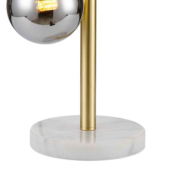 Nelson Lighting NL9326/CH9 Safady 4 Light Table Lamp Satin Gold Chrome Plated