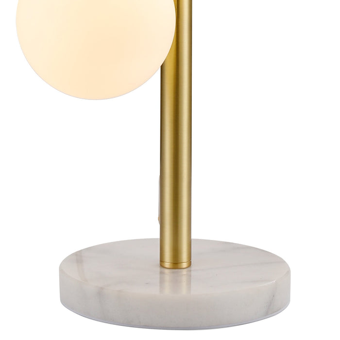 Nelson Lighting NL9326/OP9 Safady 4 Light Table Lamp Satin Gold Opal