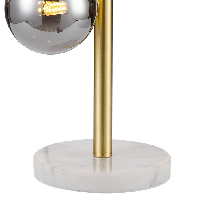 Nelson Lighting NL9326/SM9 Safady 4 Light Table Lamp Satin Gold Smoke Plated