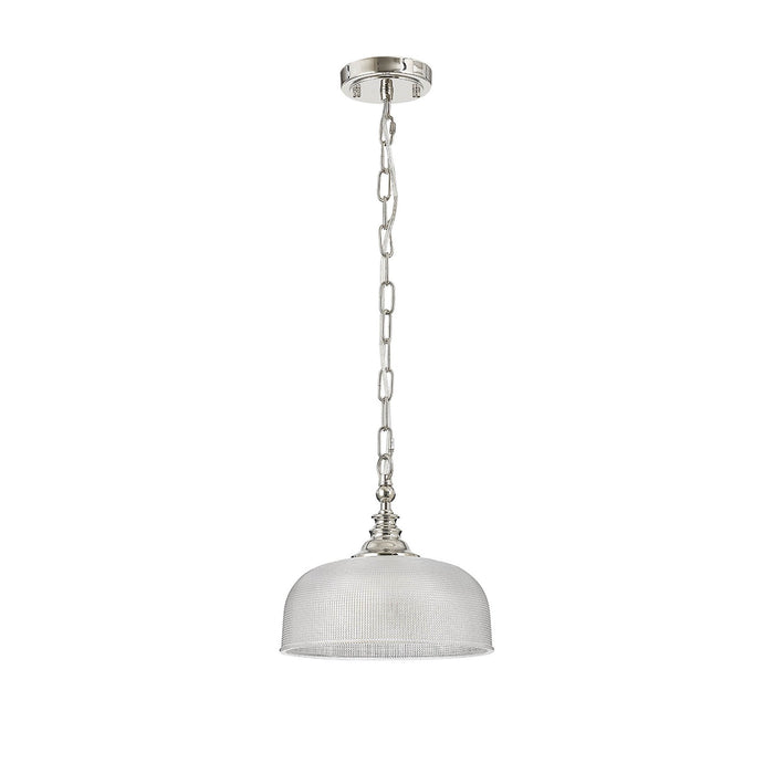 Nelson Lighting NL86029 Sakkas 1 Light Pendant/Ceiling Light Polished Nickel