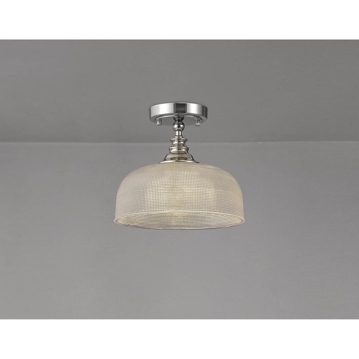 Nelson Lighting NL86029 Sakkas 1 Light Pendant/Ceiling Light Polished Nickel