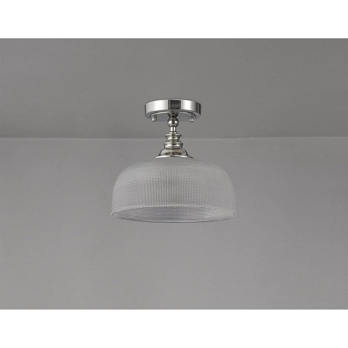 Nelson Lighting NL86029 Sakkas 1 Light Pendant/Ceiling Light Polished Nickel