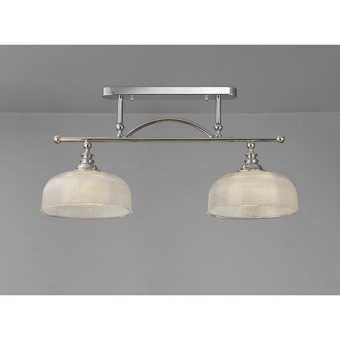 Nelson Lighting NL86039 Sakkas 2 Light Pendant/Ceiling Light Polished Nickel