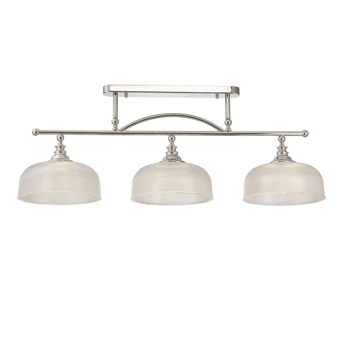 Nelson Lighting NL86049 Sakkas 3 Light Pendant/Ceiling Light Polished Nickel