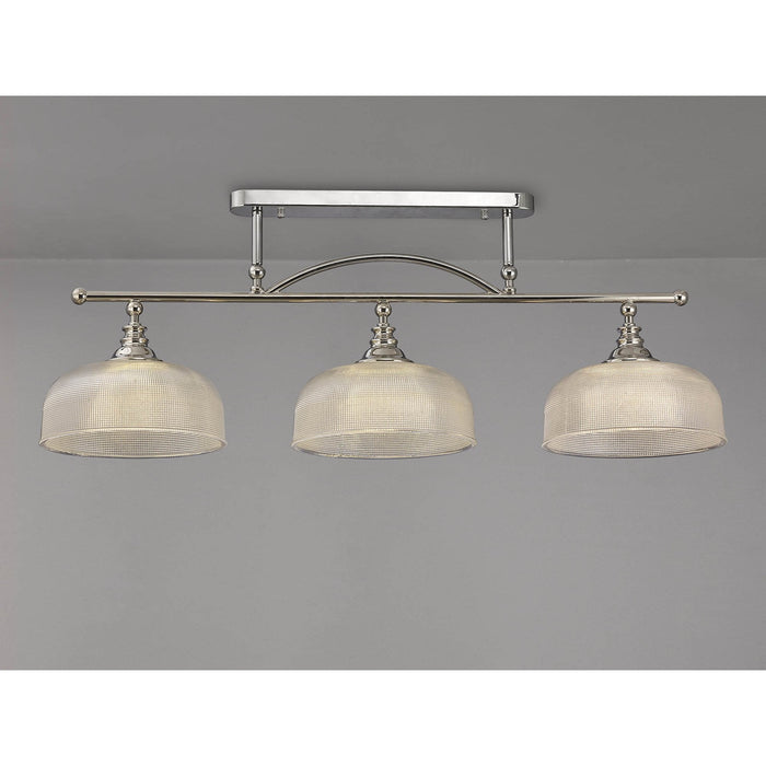 Nelson Lighting NL86049 Sakkas 3 Light Pendant/Ceiling Light Polished Nickel