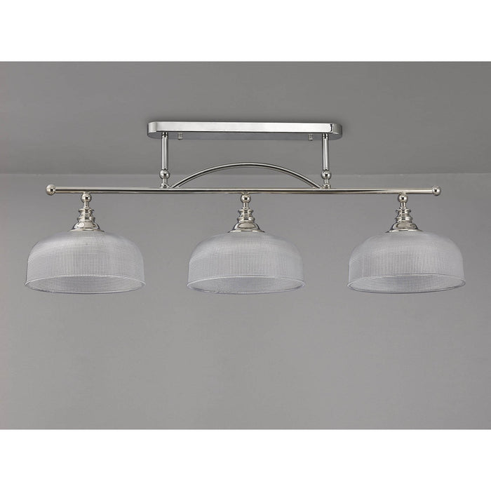 Nelson Lighting NL86049 Sakkas 3 Light Pendant/Ceiling Light Polished Nickel