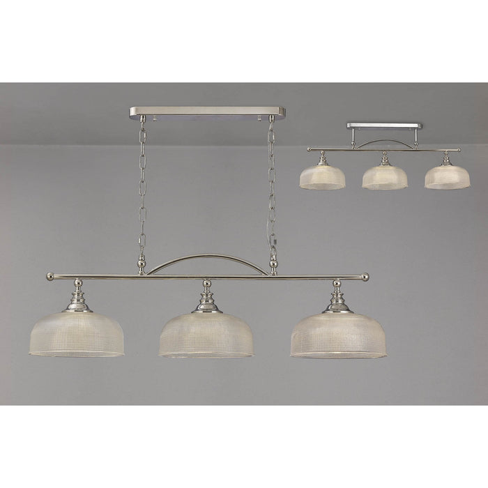 Nelson Lighting NL86049 Sakkas 3 Light Pendant/Ceiling Light Polished Nickel