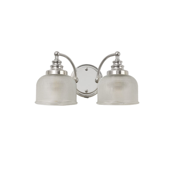 Nelson Lighting NL86119 Sakkas 2 Light Wall Light Polished Nickel