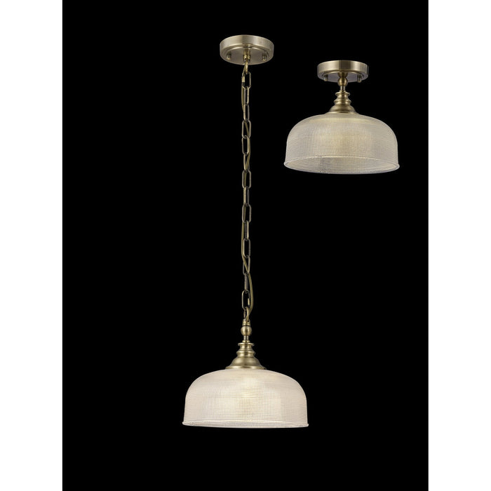 Nelson Lighting NL86149 Sakkas 1 Light Pendant/Ceiling Light Antique Brass