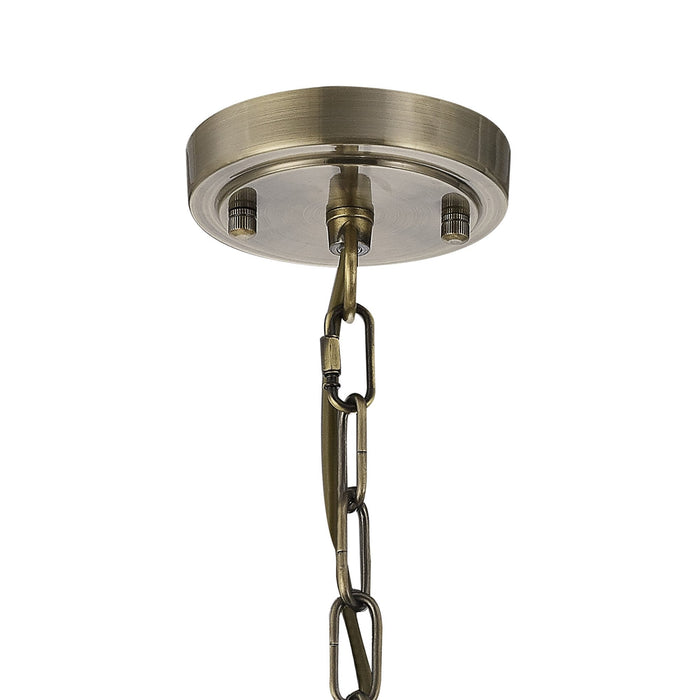 Nelson Lighting NL86149 Sakkas 1 Light Pendant/Ceiling Light Antique Brass