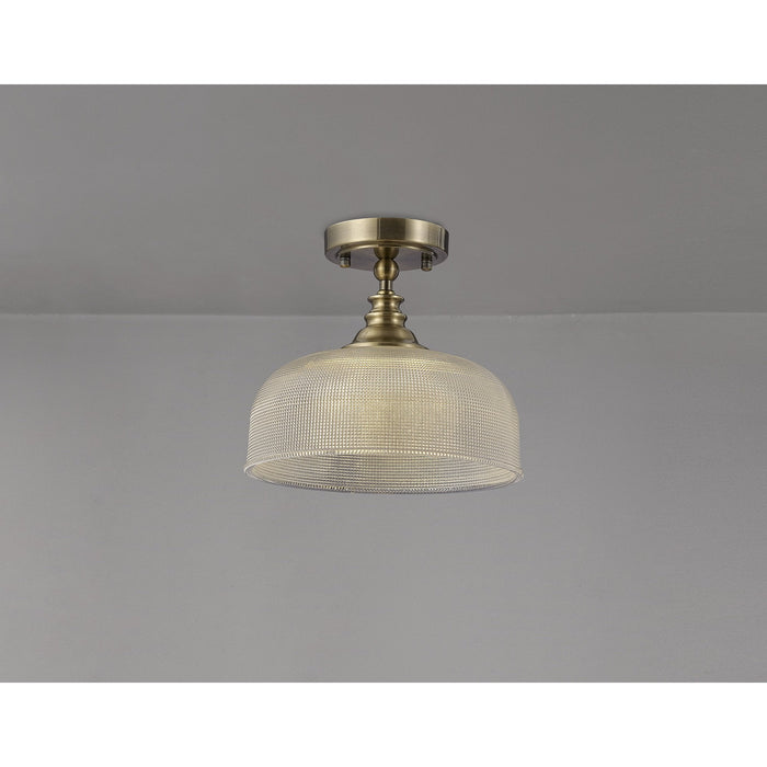 Nelson Lighting NL86149 Sakkas 1 Light Pendant/Ceiling Light Antique Brass