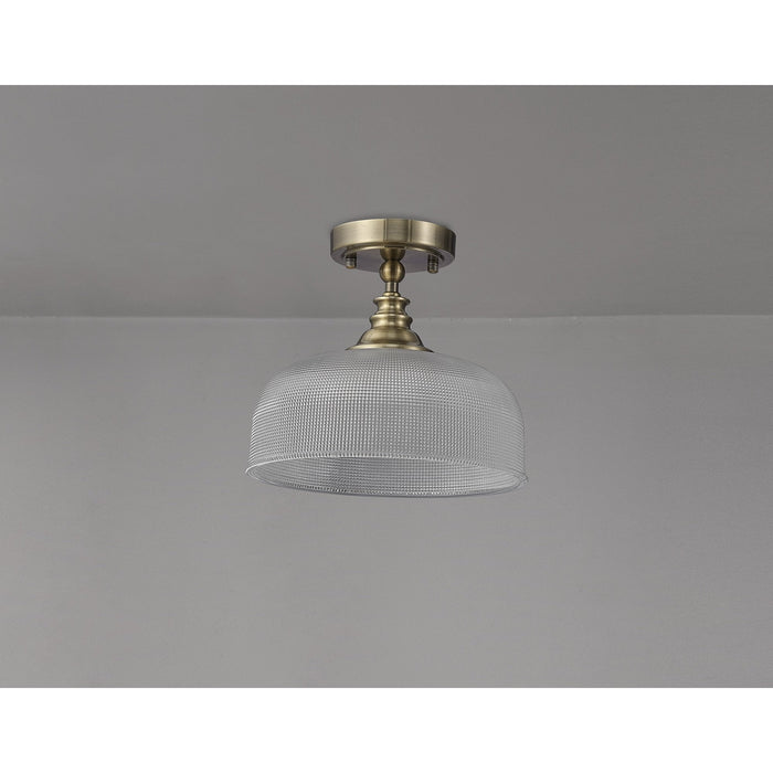 Nelson Lighting NL86149 Sakkas 1 Light Pendant/Ceiling Light Antique Brass