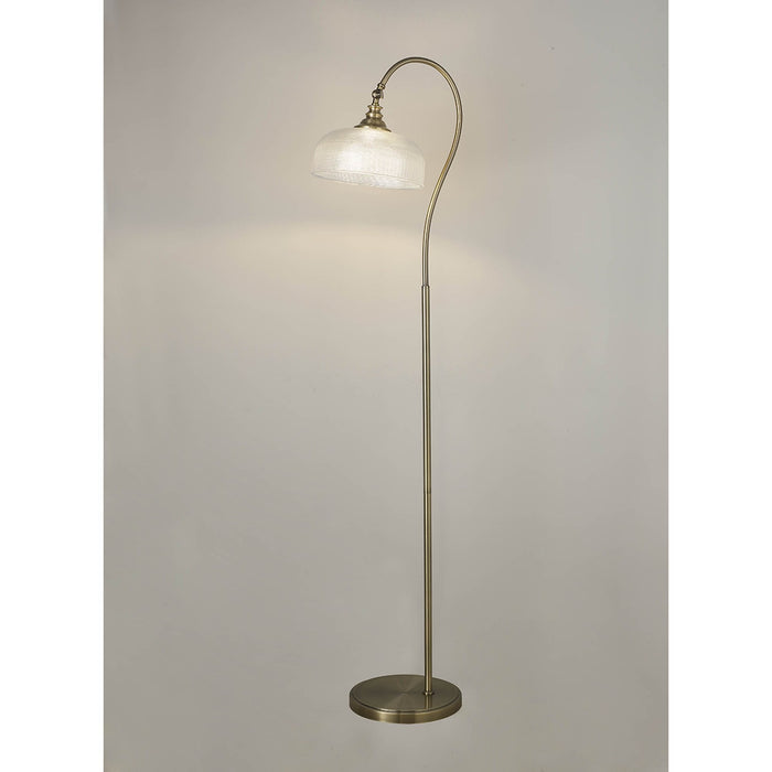 Nelson Lighting NL86259 Sakkas 1 Light Floor Lamp Antique Brass