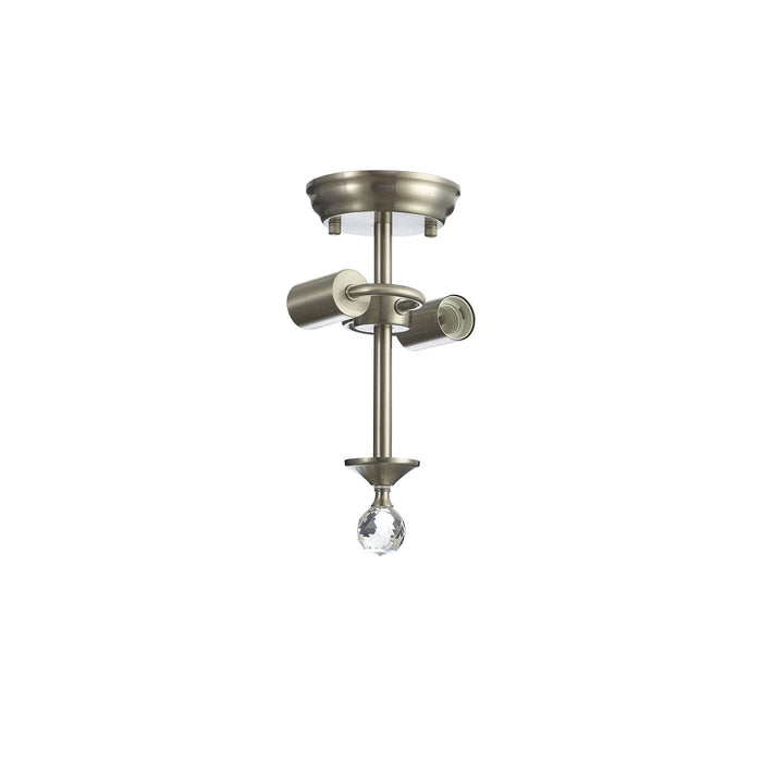 Nelson Lighting NL86889 Tabion 2 Light Ceiling Light Satin Nickel