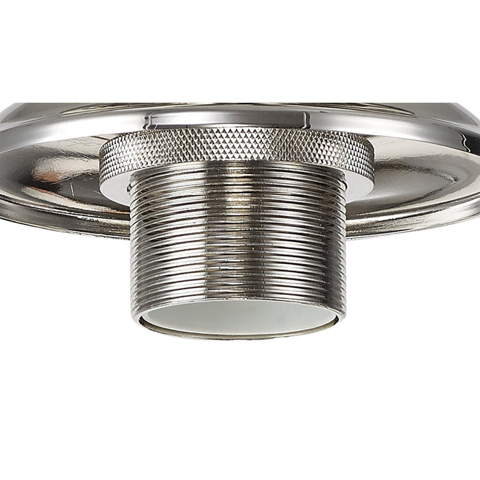 Nelson Lighting NLK15849 Tabion 1 Light Flush Ceiling Light Polished Nickel Smoked